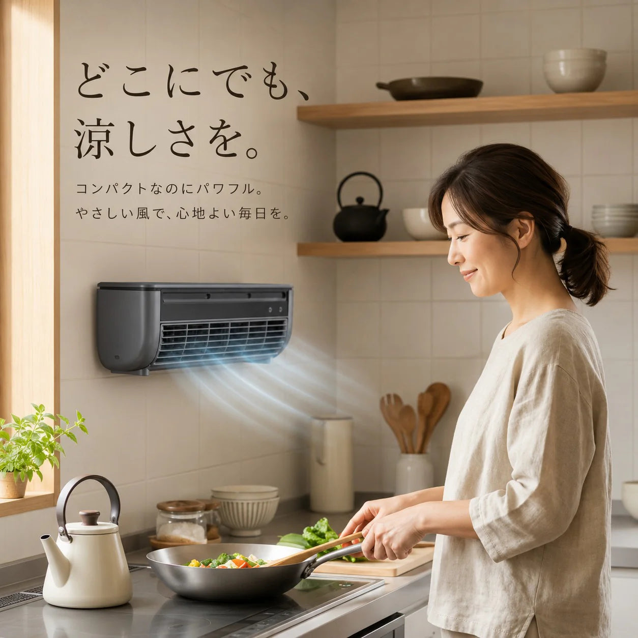Kiyora Cool | 充電式ポータブル冷風機
