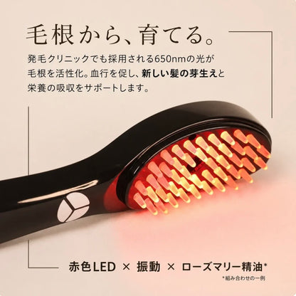 TheraBrush™ 抜け毛に終止符。 赤色LED × 青色LED × 振動 × ミスト